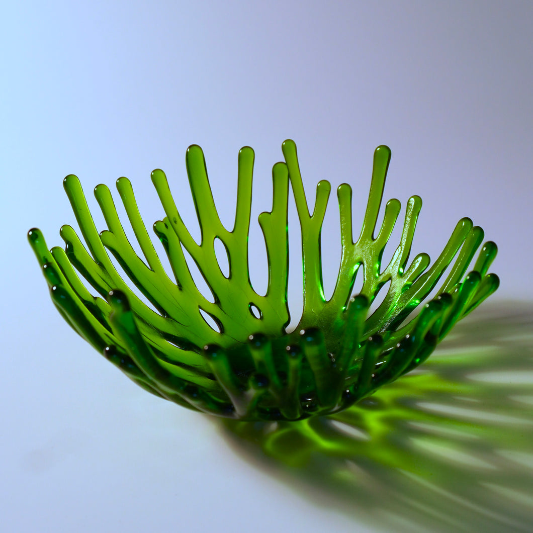 Nest, bright green, small